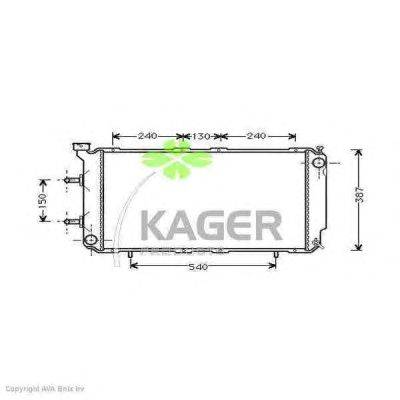 Радиатор, охлаждение двигателя KAGER 31-1024