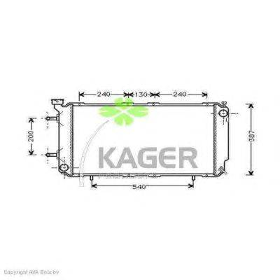 Радиатор, охлаждение двигателя KAGER 31-1027
