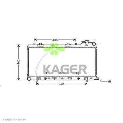 Радиатор, охлаждение двигателя KAGER 311035