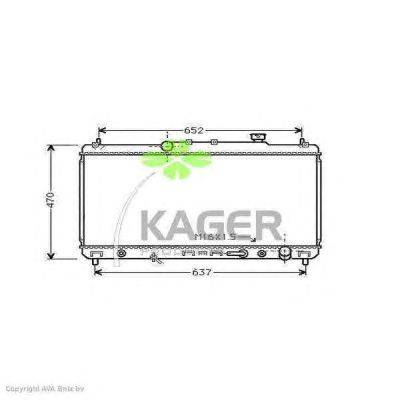 Радиатор, охлаждение двигателя KAGER 311118