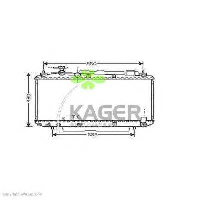 Радиатор, охлаждение двигателя KAGER 31-1133