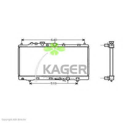 Радиатор, охлаждение двигателя KAGER 31-1405
