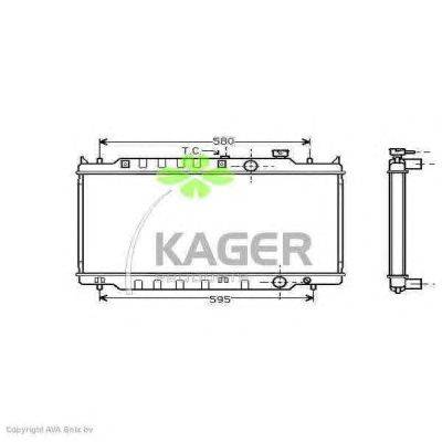 Радиатор, охлаждение двигателя KAGER 31-1545