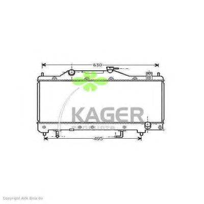 Радиатор, охлаждение двигателя KAGER 31-1774