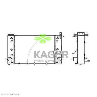 Радиатор, охлаждение двигателя KAGER 31-1977
