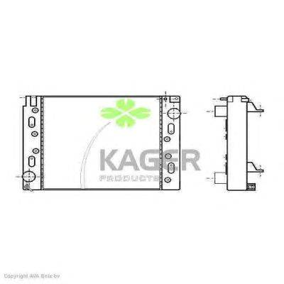 Радиатор, охлаждение двигателя KAGER 311979