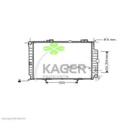 Радиатор, охлаждение двигателя KAGER 312186