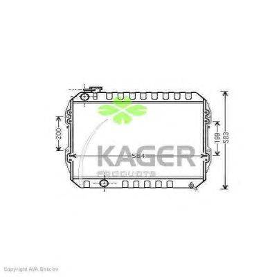 Радиатор, охлаждение двигателя KAGER 31-2380