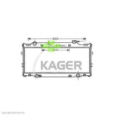 Радиатор, охлаждение двигателя KAGER 31-2542