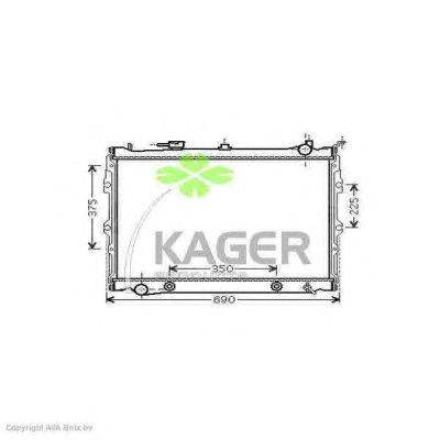 Радиатор, охлаждение двигателя KAGER 31-2618