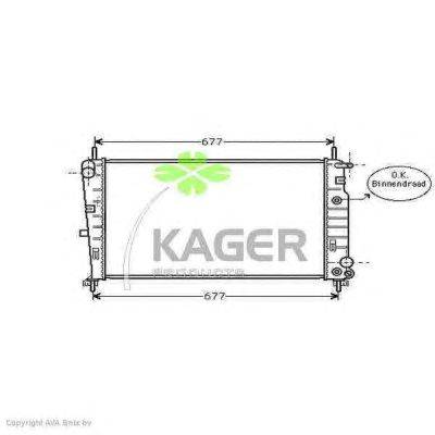 Радиатор, охлаждение двигателя KAGER 31-2725