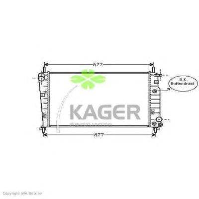 Радиатор, охлаждение двигателя KAGER 31-2728