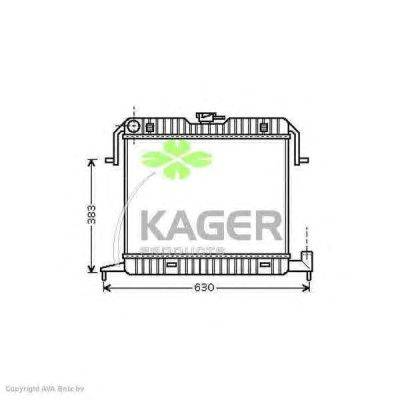 Радиатор, охлаждение двигателя KAGER 31-2780