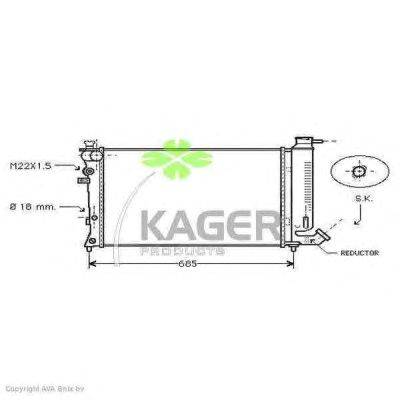 Радиатор, охлаждение двигателя KAGER 31-2798