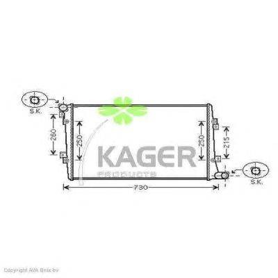 Радиатор, охлаждение двигателя KAGER 31-2845