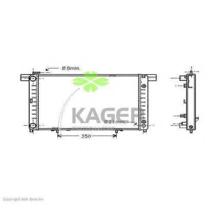 Радиатор, охлаждение двигателя KAGER 31-2949
