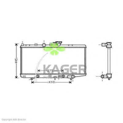 Радиатор, охлаждение двигателя KAGER 313047