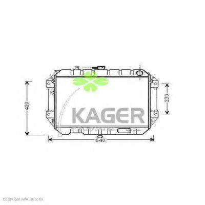 Радиатор, охлаждение двигателя KAGER 313065