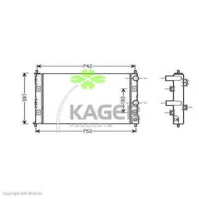 Радиатор, охлаждение двигателя KAGER 31-3149