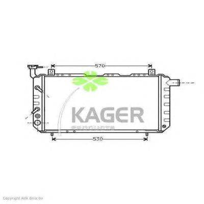 Радиатор, охлаждение двигателя KAGER 313254