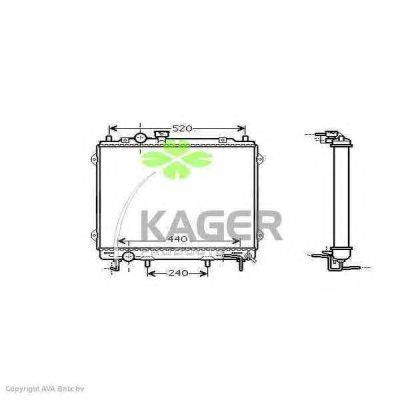 Радиатор, охлаждение двигателя KAGER 31-3360
