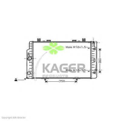 Радиатор, охлаждение двигателя KAGER 31-3548