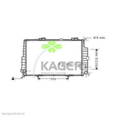 Радиатор, охлаждение двигателя KAGER 31-3564