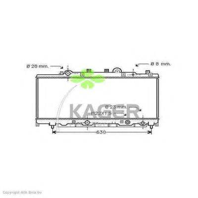 Радиатор, охлаждение двигателя KAGER 31-3662