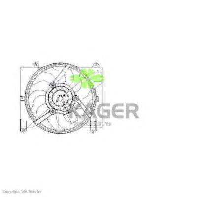 Вентилятор, охлаждение двигателя KAGER 32-2137