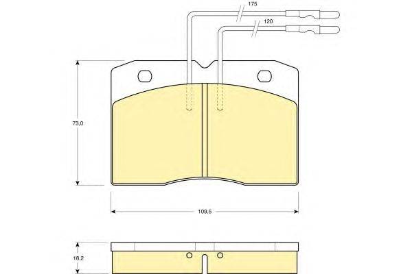 Комплект тормозных колодок, дисковый тормоз GIRLING 21048