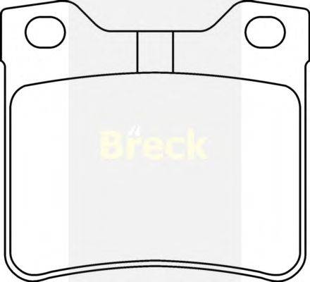 Комплект тормозных колодок, дисковый тормоз BRECK 212780070110