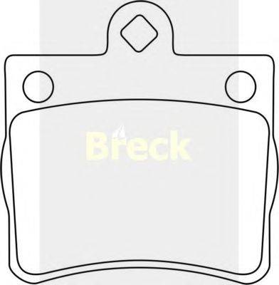 Комплект тормозных колодок, дисковый тормоз BRECK 219000070200
