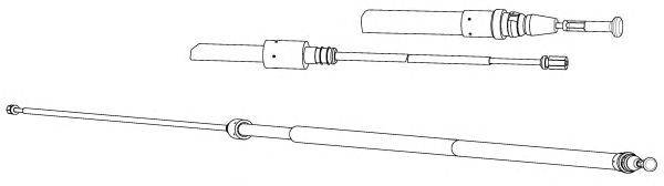 Трос, стояночная тормозная система KAWE PU02236