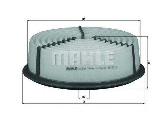 Воздушный фильтр MAHLE ORIGINAL LX837