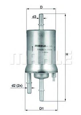 Топливный фильтр MAHLE ORIGINAL KL572
