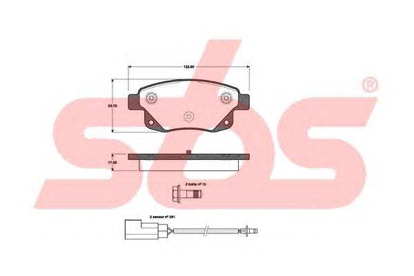 Комплект тормозных колодок, дисковый тормоз sbs 1501222565