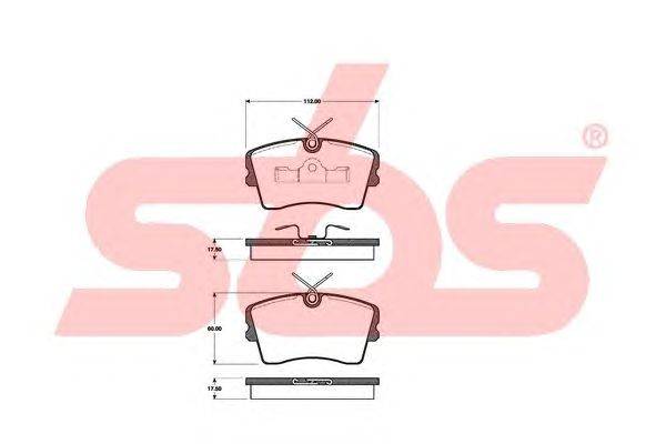 Комплект тормозных колодок, дисковый тормоз sbs 1501223605