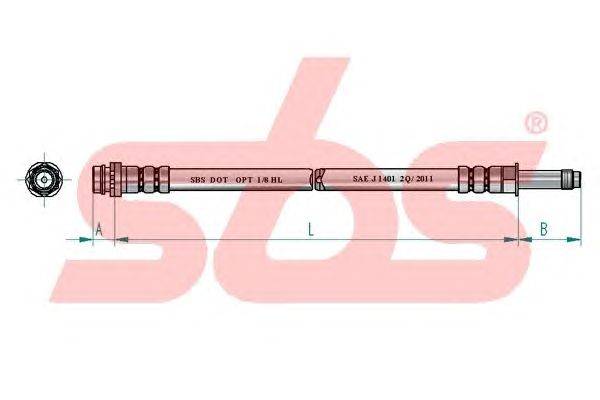 Тормозной шланг sbs 13308525146