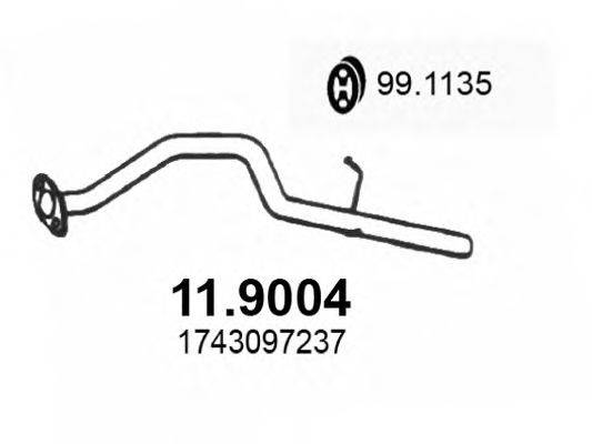 Труба выхлопного газа ASSO 119004