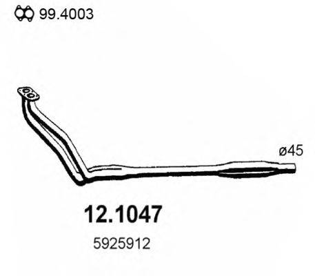 Труба выхлопного газа ASSO 121047