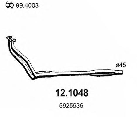 Труба выхлопного газа ASSO 121048