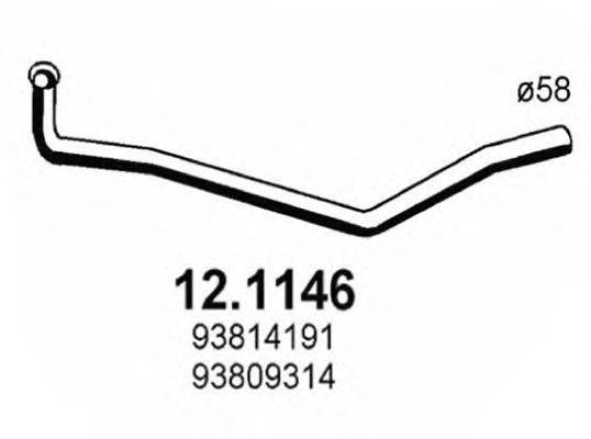 Труба выхлопного газа ASSO 12.1146