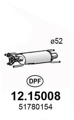 Сажевый / частичный фильтр, система выхлопа ОГ ASSO 12.15008