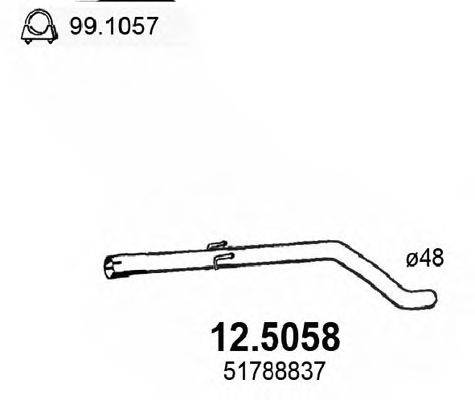 Труба выхлопного газа ASSO 12.5058