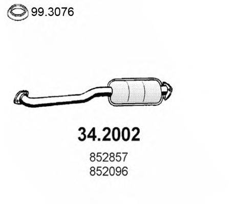 Предглушитель выхлопных газов ASSO 34.2002