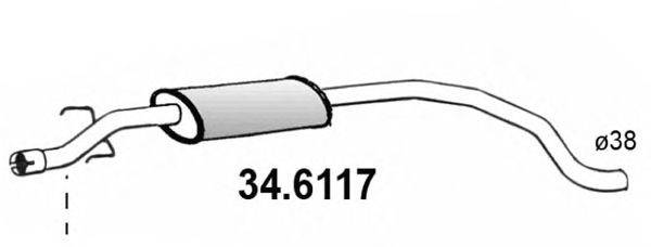 Средний глушитель выхлопных газов ASSO 346117