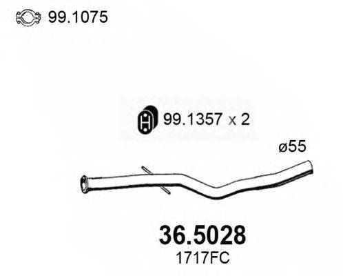 Труба выхлопного газа ASSO 36.5028