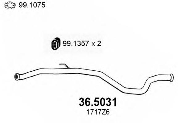 Труба выхлопного газа ASSO 36.5031