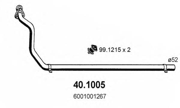 Труба выхлопного газа ASSO 40.1005