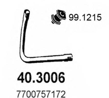 Труба выхлопного газа ASSO 40.3006